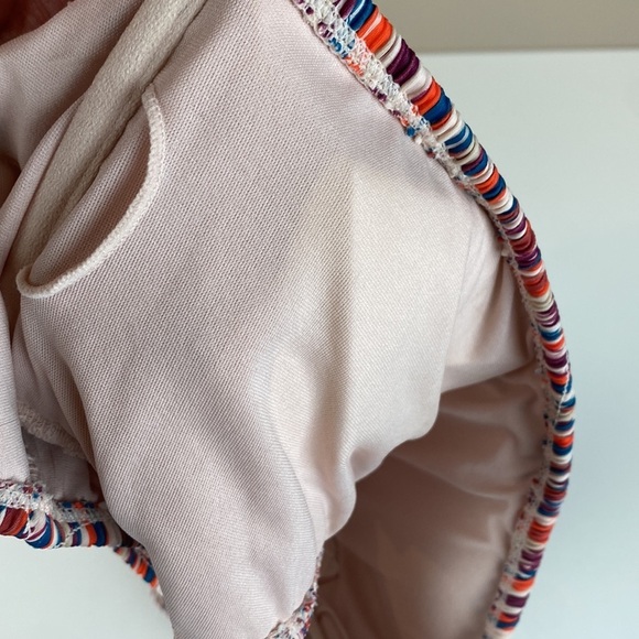 Cabana Del Sol Smocked Multi Colored Stripe Bikini Top Size Large - Picture 12 of 12